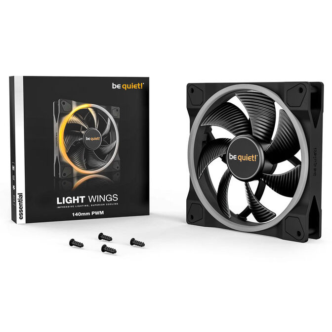 be quiet! Light Wings ARGB PWM Fan - 140mm, black image number 4