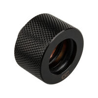 Alphacool HT Anschluss gerade G1/4 Zoll AG auf 16mm AD Hardtube - ger&auml;ndelt, schwarz