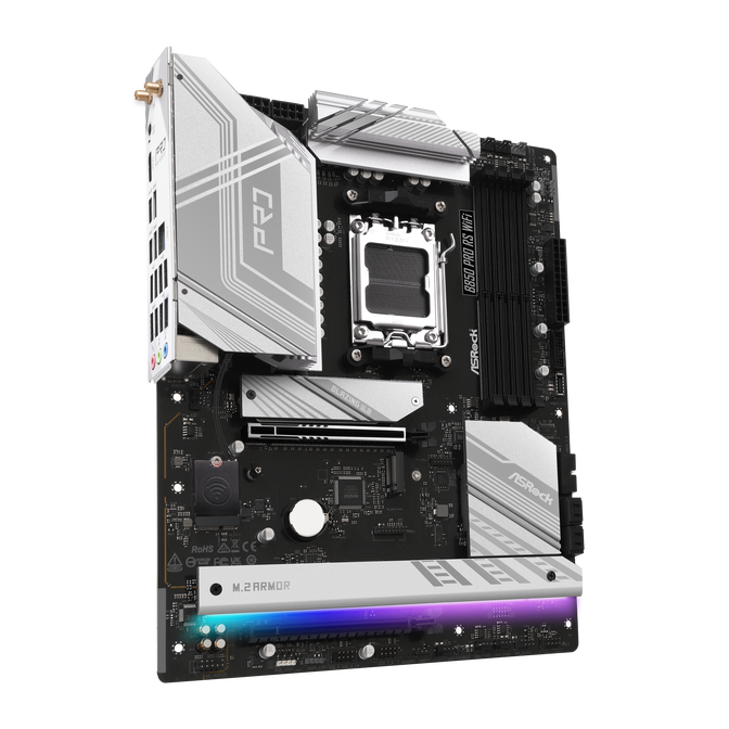 ASROCK B850 Pro RS WiFi Mainboard, Sockel AM5, AMD B850, ATX, DDR5 image number 4