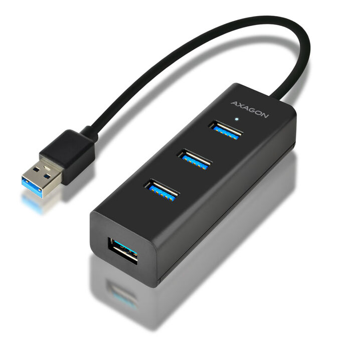 AXAGON HUE-S2B USB-A-Hub, 4x USB 3.0, externe Stromversorgung - 30 cm image number 0