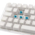 Ducky One 3 Aura White Mini Gaming Keyboard, RGB LED - MX-Blue image number null