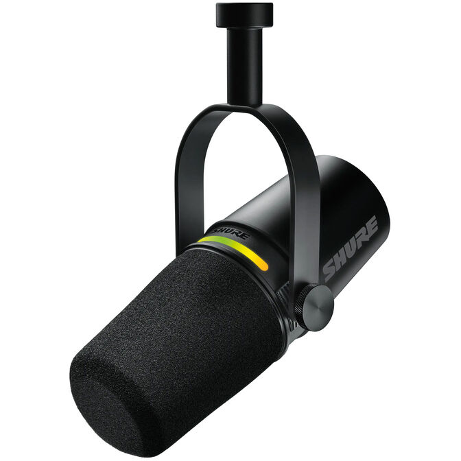 Shure MV7+ Podcast Mikrofon XLR/USB Bundle - schwarz mit Stativ image number 3