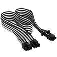Corsair Premium Sleeved 12+4 Pin PCIe Gen5 12VHPWR 600W - schwarz/wei&szlig; image number null