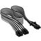 Corsair Premium Sleeved 12+4 Pin PCIe Gen5 12VHPWR 600W - schwarz/wei&szlig;