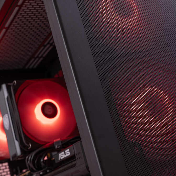 Gaming-PC Mach 5 Rot, AMD Ryzen 5 7500X3D, RX 9070 XT - Fertig-PC image number 4
