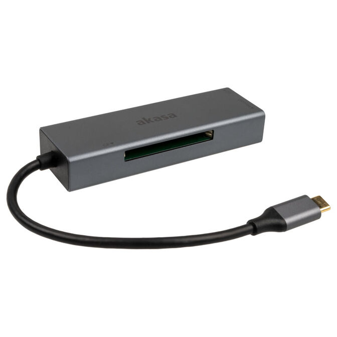 Akasa USB 3.2 Gen1 Type-C 3-in-1 Card Reader - silver image number 0