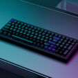 Ducky Cushion 98 Gaming Keyboard, 96%, US Layout, Shush Red Switches &ndash; Matte Black image number null
