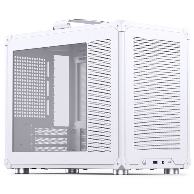 Jonsbo C6 MAX PC case, mini case, Micro-ATX, Tempered Glass - white image number 0