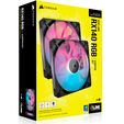 Corsair iCUE LINK RX140 RGB Series, PWM L&uuml;fter 2er Pack - 140mm, schwarz image number null