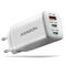 AXAGON ACU-DPQ65W 1x USB-A / 2x USB-C, PD 3.0 / QC4+ / PPS, 65W, wei&szlig;