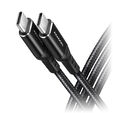 AXAGON BUCM-CM10AB USB-C to USB-C 2.0 Cable, 1m, PD 60W, 3A, braided - black image number null