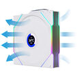 Lian Li UNI FAN TL Wireless LCD L&uuml;fter, ARGB, PWM, 3er-Pack inkl. Controller - Reverse Blade, 120 mm, wei&szlig; image number null