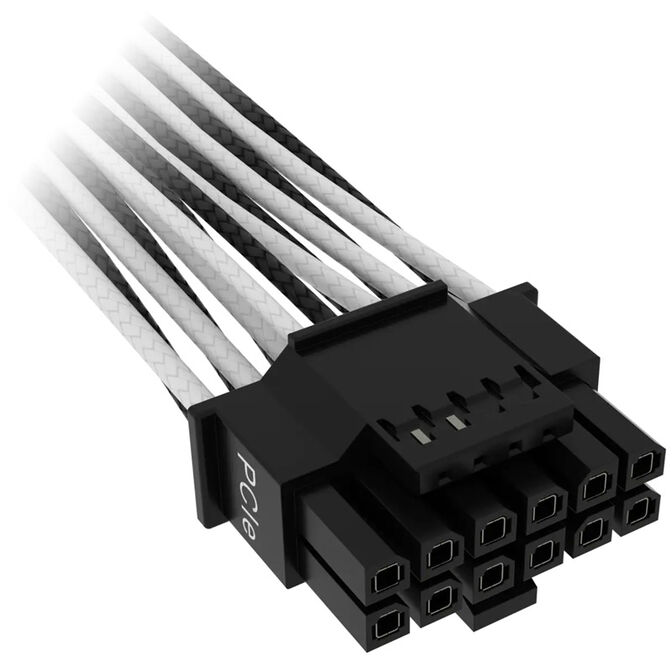 Corsair Premium Sleeved 12+4 Pin PCIe Gen5 12VHPWR 600W - schwarz/wei&szlig; image number 1