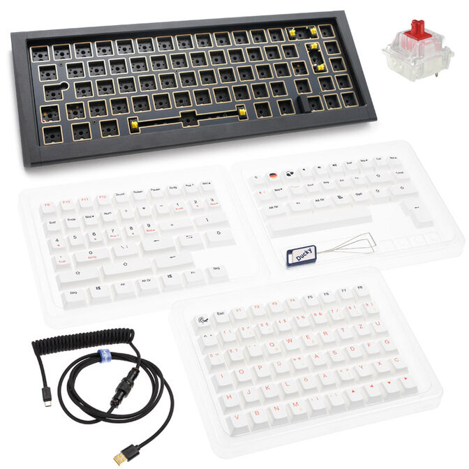 Ducky Outlaw 65 Gaming-Keyboard, Barebone - black (ISO) image number 0