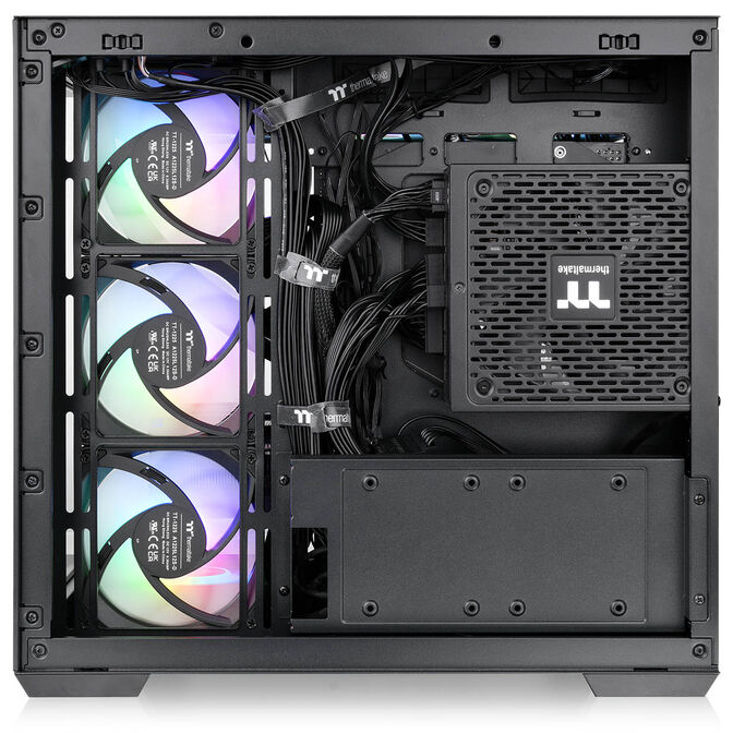 Thermaltake View 380 TG ARGB PC Case, Mid Tower, ATX, ARGB, Tempered Glass - Black image number 6