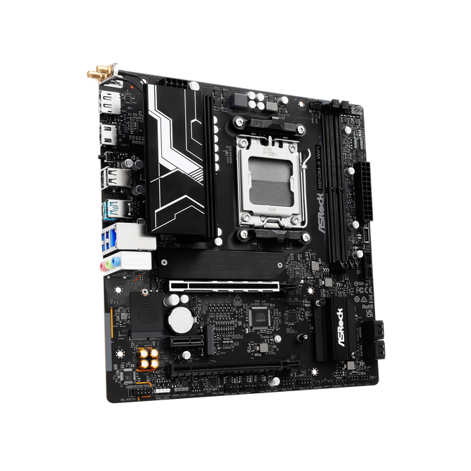 ASROCK B850M-X WiFi Mainboard, Sockel AM5, AMD B850, Micro-ATX, DDR5 image number 1