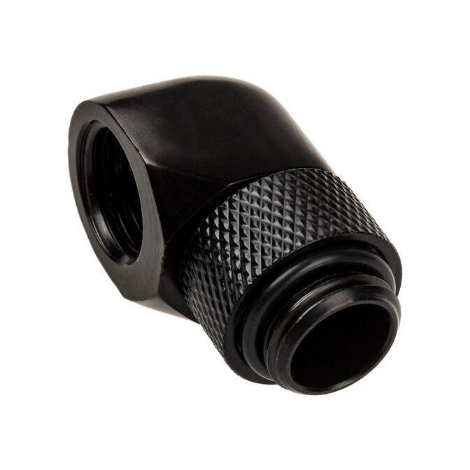Alphacool Eiszapfen Adapter 90 Grad G1/4 Zoll AG auf G1/4 Zoll IG - drehbar, schwarz image number 1