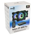 Aerocool Saturn 12F Pro ARGB LED L&uuml;fter, 3er-Pack inkl. Controller - 120mm image number null