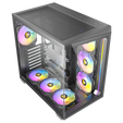 Antec C5 Computer Case, Mid-Tower, ATX, RGB, Tempered Glass - black image number null