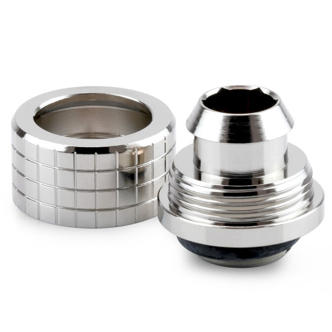 Thermal Grizzly DeltaMate Compression Fitting, Brass - Gloss Nickel, ST13, Pack of 6 image number 2