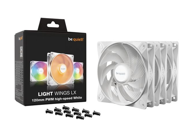 be quiet! Light Wings LX ARGB PWM High Speed L&uuml;fter, Triple Pack - 120mm, wei&szlig; image number 4