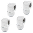 Alphacool Eisfrost L-connector rotatable G1/4 female to G1/4 female - 4 pieces white image number null