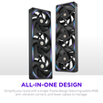 NZXT Performance F360X Einzelrahmenl&uuml;fter, aRGB, LCP-Rahmen - schwarz, 360mm image number null
