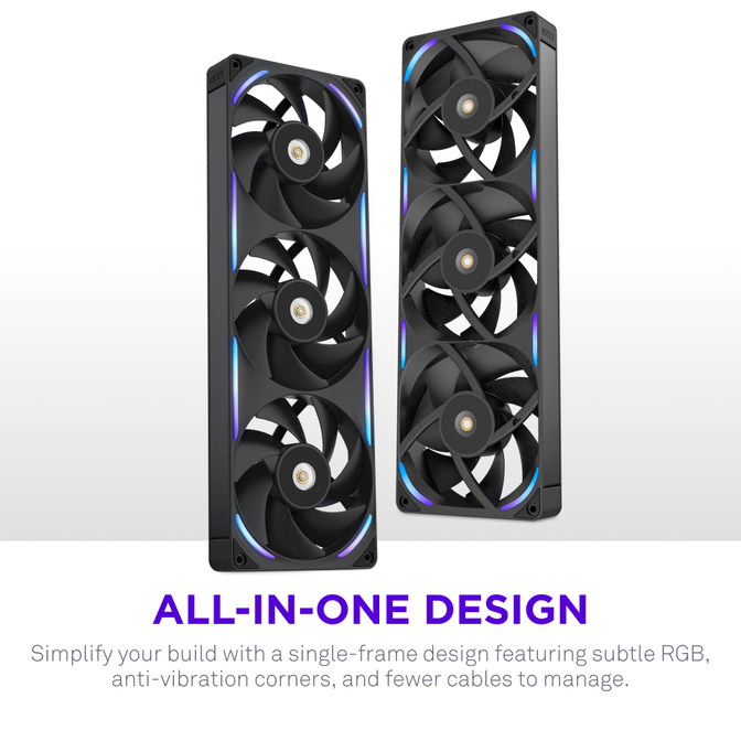 NZXT Performance F360X Einzelrahmenl&uuml;fter, aRGB, LCP-Rahmen - schwarz, 360mm image number 14