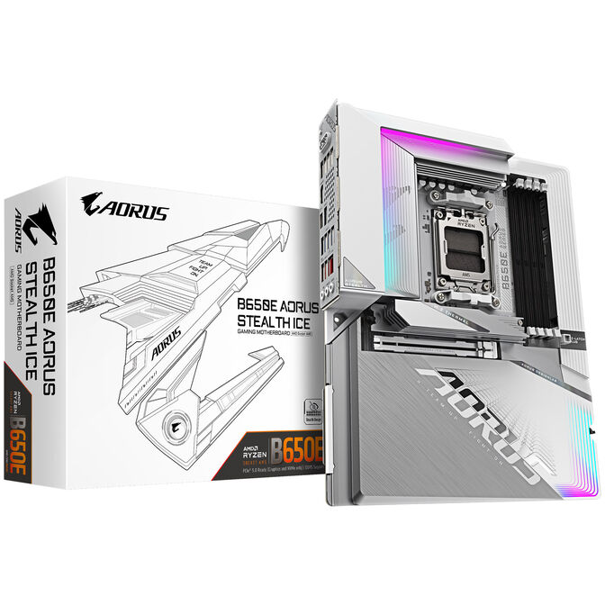 GIGABYTE B650E AORUS Stealth ICE, Socket AM5, AMD B650E, ATX - DDR5 image number 0