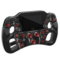 Asetek SimSports Invicta Formula Lenkrad, 4,3-Zoll-LCD, USB-C - Red on Black Edition