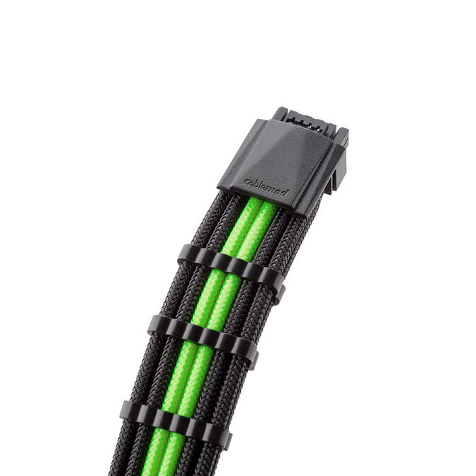 CableMod C-Series PRO ModMesh 12VHPWR Cable Kit for Corsair RM, RMi, RMx (Black Label) - black/light green image number 2