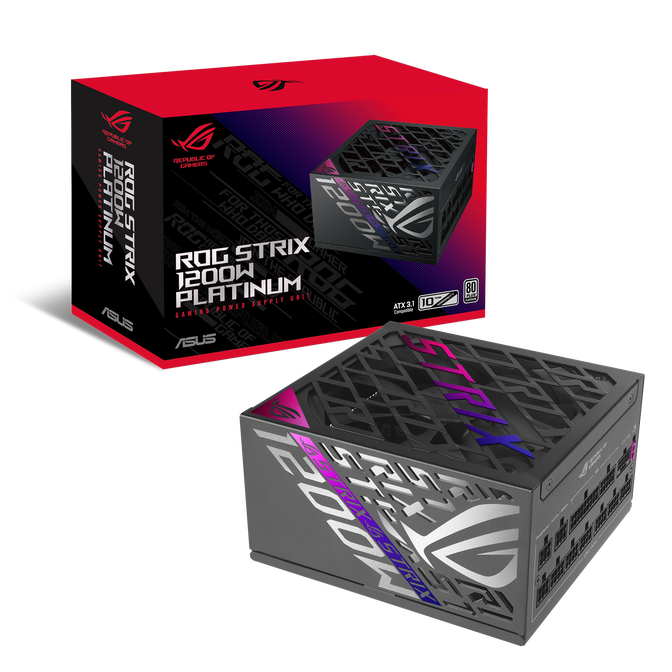 ASUS ROG Strix 1200 Platinum power supply, 80 PLUS Platinum, modular, PCIe 5.1 - 1,200 watts image number 0