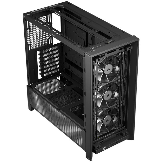 Corsair Frame 4000D RS PC case, Mid Tower, E-ATX, Tempered Glass - black image number 1