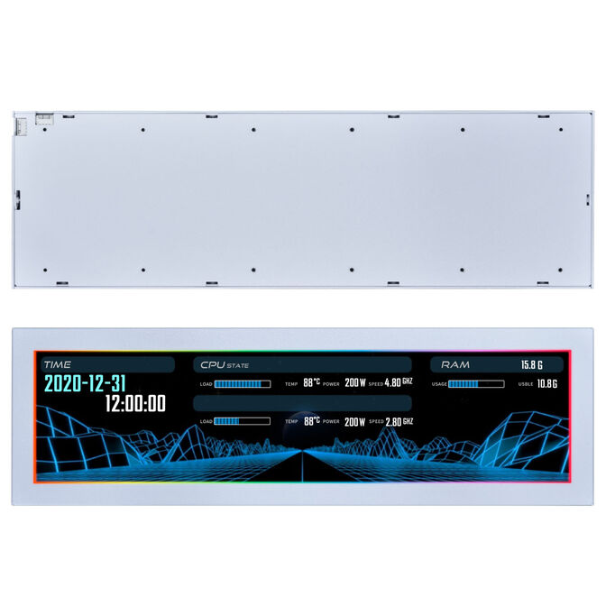 Lian Li "Visual Upgrade Kit" Strimer Wireless 24-Pin RGB Motherboard Cable, Controller + 12V-2x6 GPU Cable Wide & 8.8 Universal Screen - White image number 21