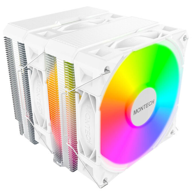 Montech NX600 ARGB CPU K&uuml;hler, Dual Tower- 2x 120mm, wei&szlig; image number 0