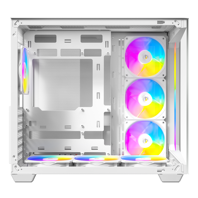 Antec C5 PC case, mid tower, ATX, RGB, tempered glass - white image number 8