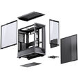 Jonsbo D401 PC Case, Mid-Tower, ATX, Tempered Glass - black image number null