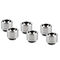 Thermal Grizzly DeltaMate Compression Fitting, Brass - Gloss Nickel, ST16, Pack of 6