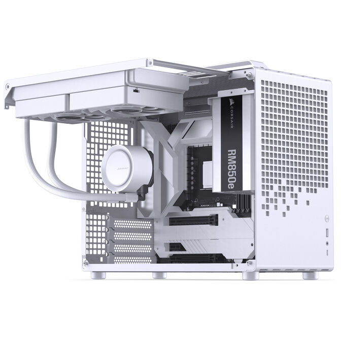 Jonsplus Z20 Mesh PC case, Mini Tower, Micro-ATX, with carrying handle - white image number 3