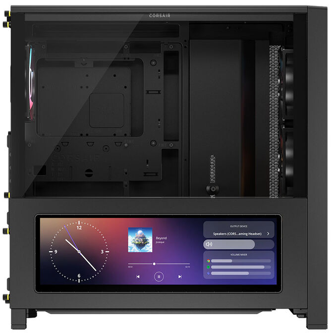 CORSAIR FRAME 4000D LCD RS PC-Geh&auml;use, Midi-Tower, ATX, ARGB, Tempered Glass - schwarz image number 4