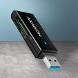 AXAGON CRE-S2N Card reader USB-A 3.2 Gen 1, SD, microSD - black image number null