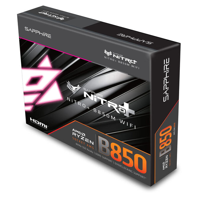 Sapphire Nitro+ B850M WiFi Motherboard, Socket AM5, AMD B850, mATX, DDR5 image number 6