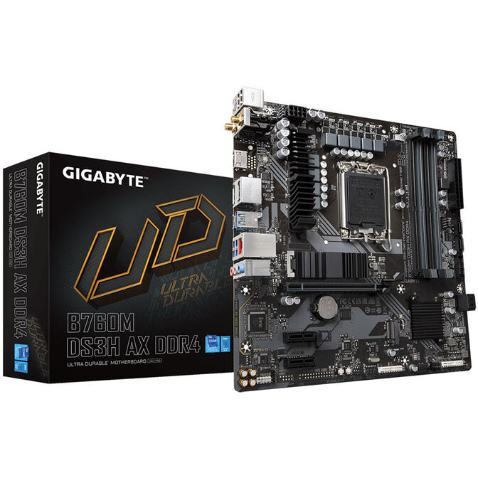 GIGABYTE B760M DS3H AX DDR4, Sockel LGA 1700, Intel B760, Micro-ATX - DDR4 image number 0