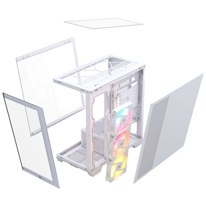 Corsair 2800X RS-R ARGB PC Case, Mini Case, mATX, Tempered Glass - including 3x 120mm Fans, White image number 13