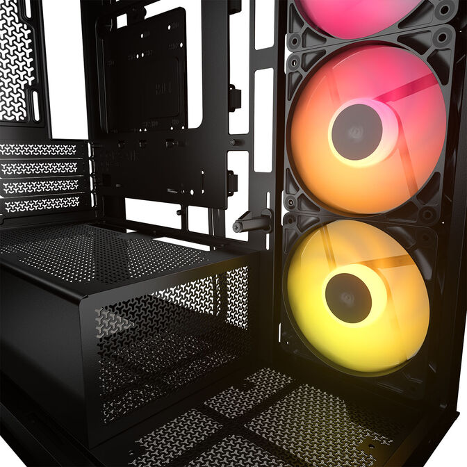 Corsair 2800X RS-R ARGB PC-Geh&auml;use, Mini-Geh&auml;use, mATX, Tempered Glass - inklusive 3x 120-mm-L&uuml;fter, schwarz image number 9