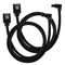 Corsair Premium Sleeved SATA-Kabel gewinkelt, schwarz 60cm - 2er Pack