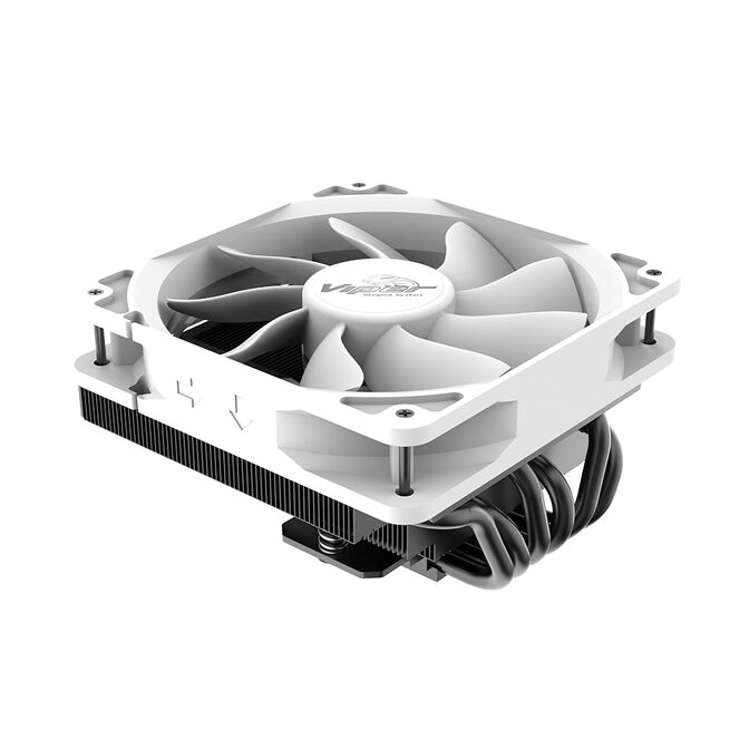 Akasa VIPER H6L M2 Low-Profile CPU Cooler - 120mm, white image number 0