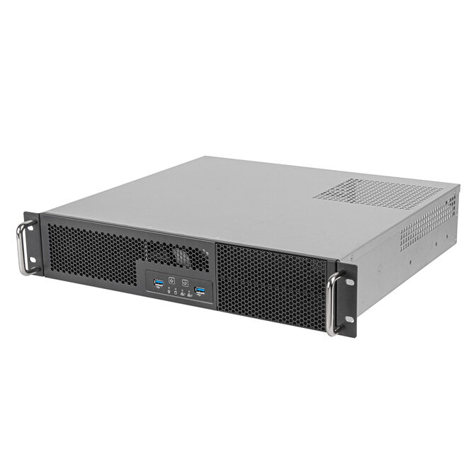 SilverStone SST-RM23-502-MINI - Rackmount Server Case, 2U, Micro-ATX - black image number 0