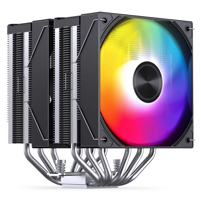 Jonsbo CA80 CPU-K&uuml;hler, Dual-Tower, 2 x 120mm, PWM, RGB - schwarz image number 1