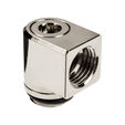 EK Water Blocks EK-Torque Micro Adapter 90 Grad G1/4 Zoll AG auf G1/4 Zoll IG - drehbar, nickel image number null